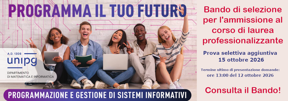 Bando ammissione PGSI 2026 - selezione aggiuntiva 5 posti