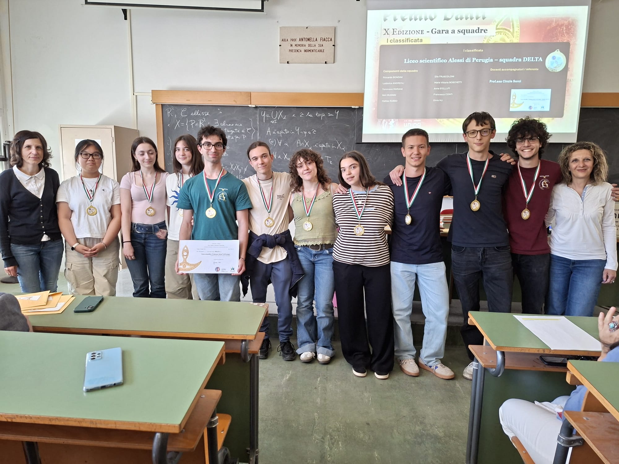 Prima classificata squdre Liceo ALESSI Perugia
