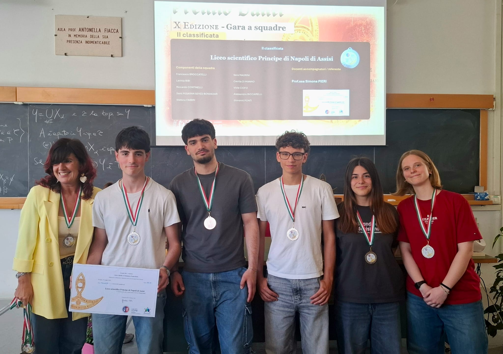 Prima classificata squdre Liceo Principe di Napoli Assisi