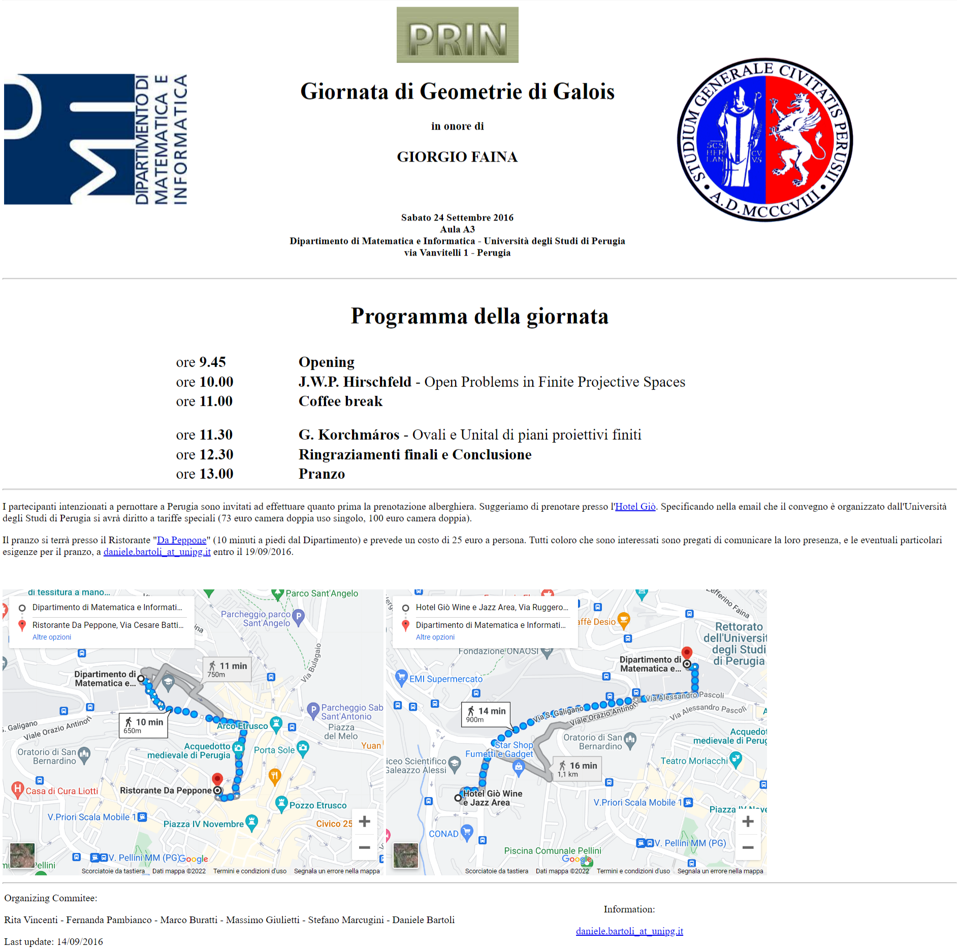 Giornata di Geometrie di Galois - homepage